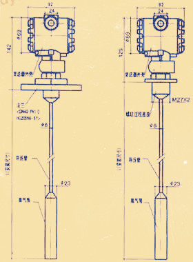 JH-UHZ-519衬四氟磁翻板液位计